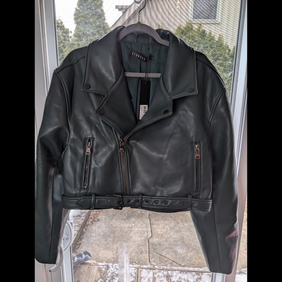 Lioness Dark Green Leather Jacket - Picture 5 of 10